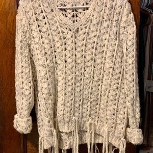 Handmade fringe sweater
